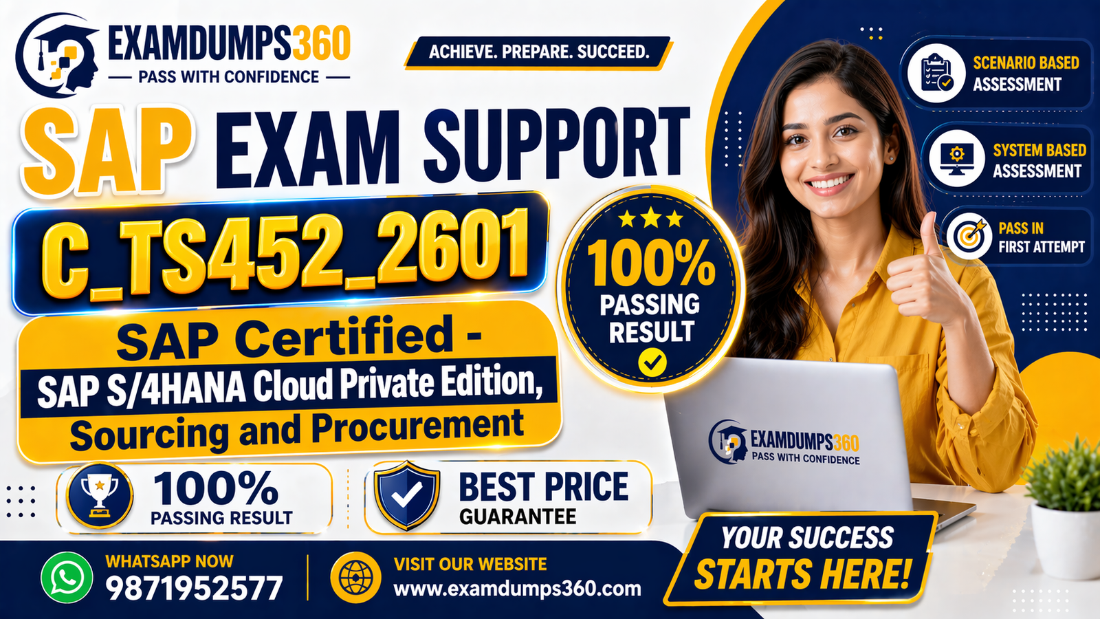 C_TS452_2601 SAP Exam Support in Bangalore, Hyderabad, Noida & Gurgaon